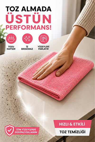 SİLVER HOME Premium Mikrofiber Temizlik Bezi 3'lü 40x40 cm Süper Emici Çok Amaçlı Toz Alma Bezi İz ve Tüy Bırakmaz