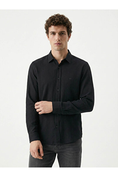 Loft Regular Fit Black Men's Shirt Lf2042853