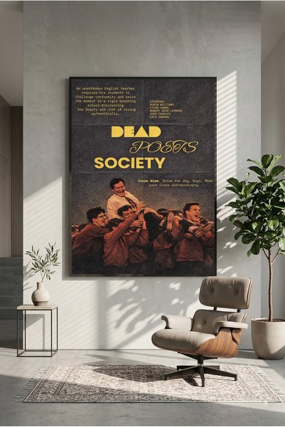 postercraft Αναμνηστική Ένωση Νεκρών Ποιητών Ρετρό Ξύλινη Αφίσα Πίνακα (Χωρίς...