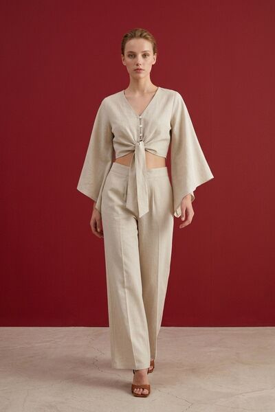 Hiccup My Fashion Tie-Detail Cotton Double Set