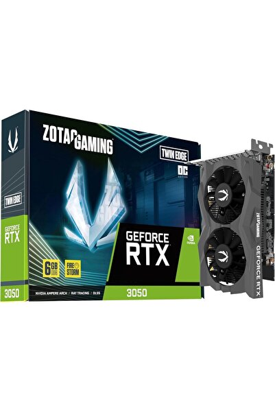 Zotac Gaming GeForce RTX 3050 6GB GDDR6 Twin Edge OC 96-bit 14 Gbps PCIE 4.0 ...