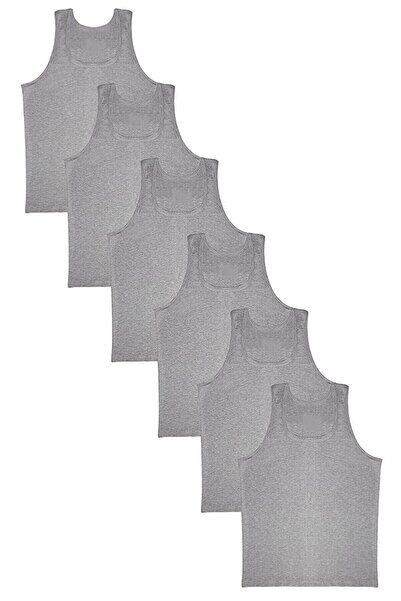 BLACK SWALLOW 6-Pack Gray Color Cotton Men's Undershirts