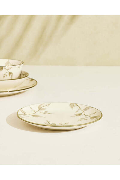 REDTAG Ivory Floral Pad Print Dessert Plate