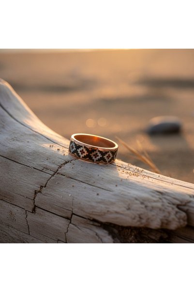 Erol Bakır New Series 1143 Bijouterie Ring 100% Handmade Copper