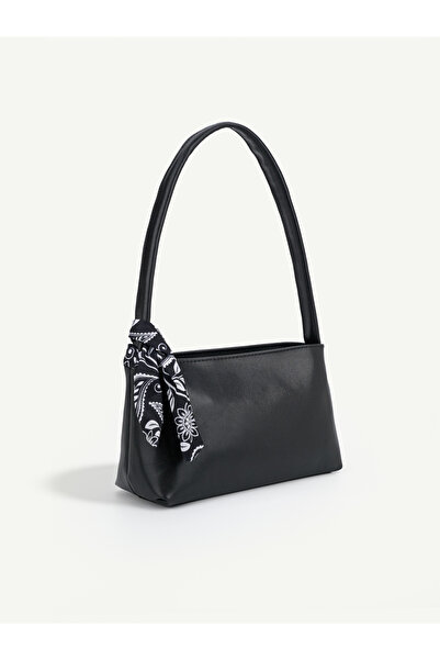 Rivina Siena Women's Scarf Detailed Zippered Baguette Handbag and Shoulder Bag