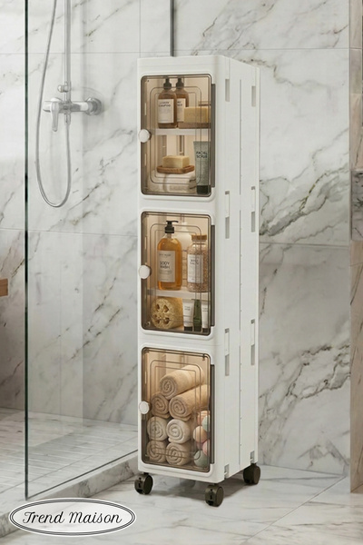 Blooma Tekerlekli Banyo Dolabı Çok Amaçlı Düzenleyici Organizer