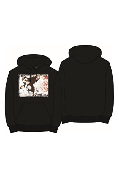 CID , hanorac/pulover din bumbac cu gluga si imprimeu Gizmo Gremlins, negru, XL