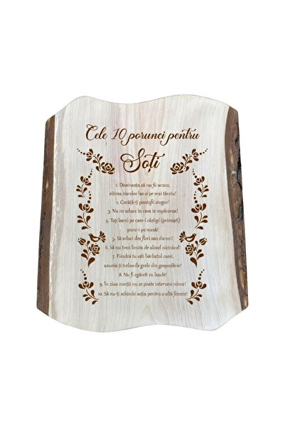 LimArt Placheta decorativa din lemn cu mesaj de suflet, tip tablou rustic cu ...