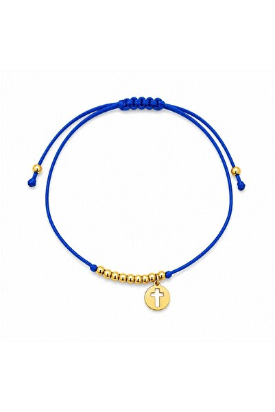 Bijuteria SORELLY Brățară placată cu aur de 14k, cu șnur albastru, monedă și ...