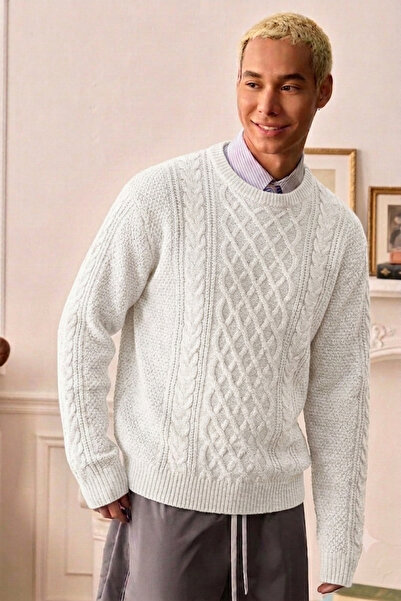 COOL TARZ Men's Hair Knit Sweater - Acrylic Cotton Crew Neck Regular Cut