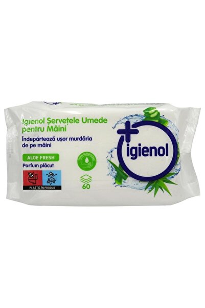 Igienol Servetele Umede, Igienol, Maini 60 buc Aloe