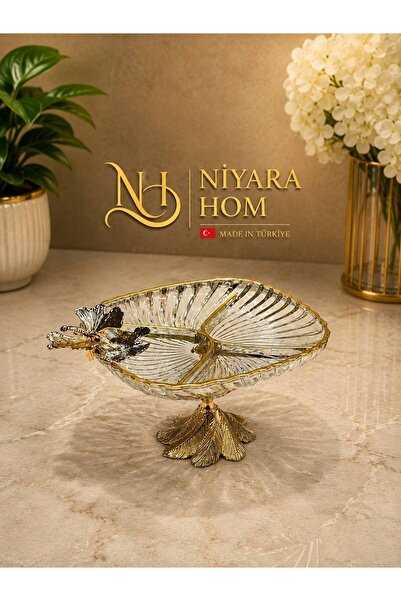 Niyara home زجاج/معدن مقسم/ عرضة عرض للعروض التقديمية