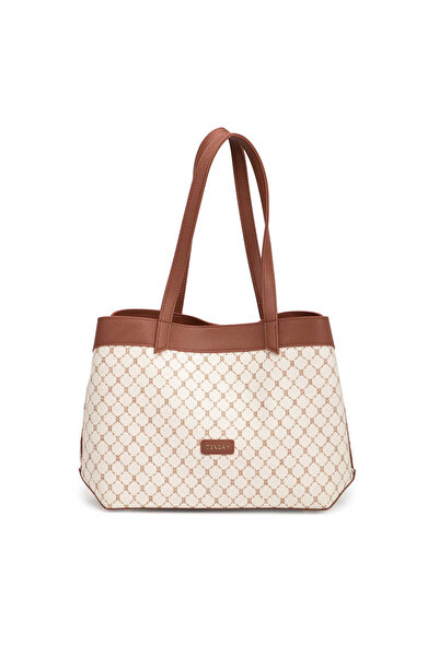 Tergan Beige Textile Women's Handbag - S26Y1Twc0725-S7G