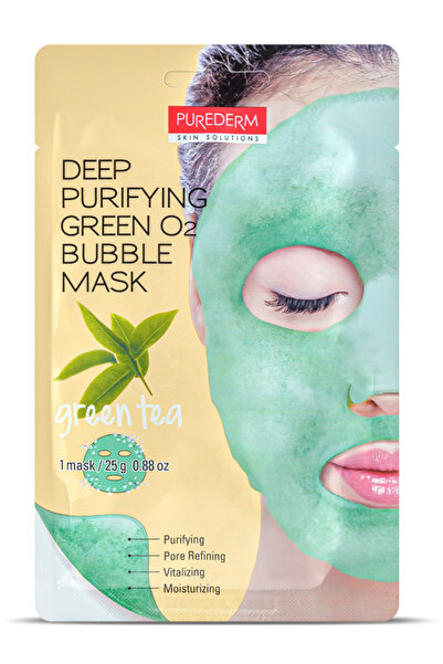 Purederm Deep Purifying Green O2 Bubble Mask, 25g