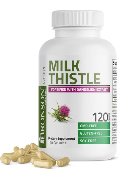 Bronson Milk Thistle | Supplement | 1000 mg of Silymarin and Dandelion roots ...
