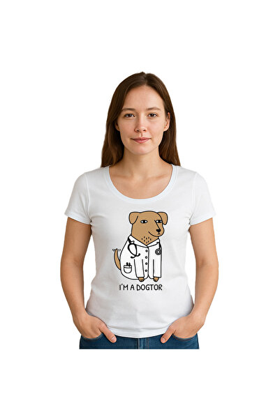 OEM Tricou dama I'm Doctor , 100%bumbac