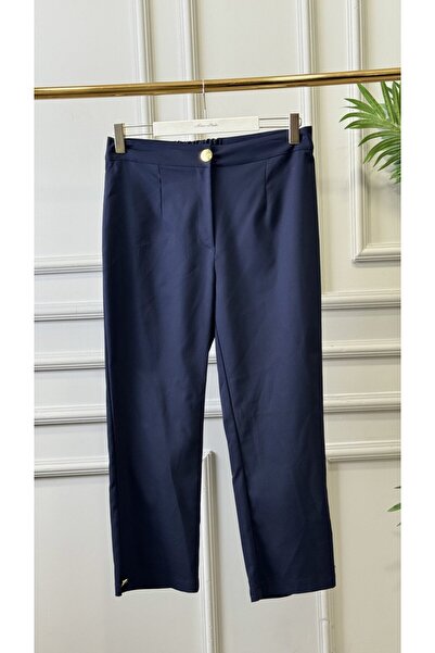 2K 25559 buttoned leg pants navy blue