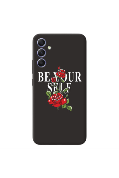 Other Samsung A34 Be Your Self Black Colored Silicone TPU Θήκη