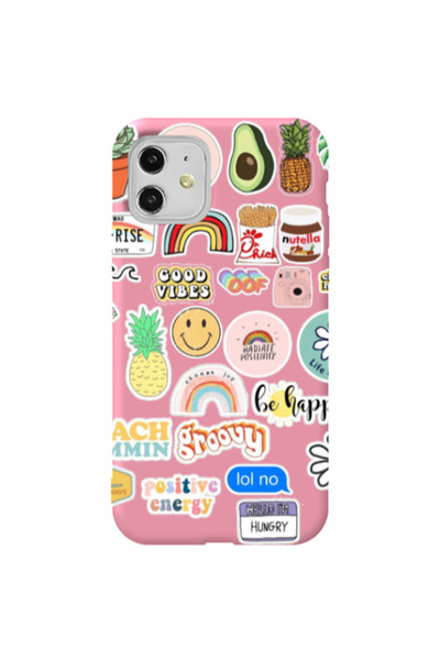 Other Apple iPhone 11 Good vibes Pink Colored Silicone TPU Θήκη