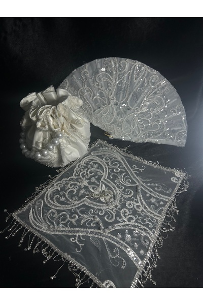 Bridal Luxe حقيبة العروس الفاخرة المميزة مع منديل أرنبولي