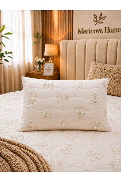 Merinova Home Merinova Quilted 100% Natural Wool Filled Pillow 50X70 cm Breat...