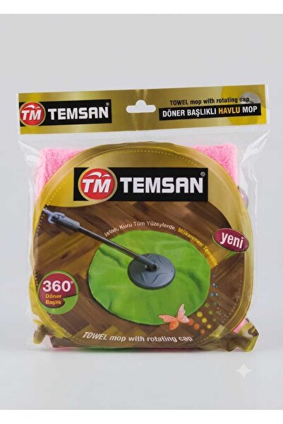 Temsan Universal Döner Başlıklı Mikrofiber Yedek Mop Temizlik Bezi - 360 Dere...