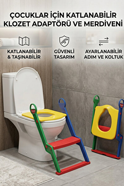 Empressco Çocuklar İçin Tuvalet Alıştırma Adaptörü ve Merdivenli Klozet Kapak...