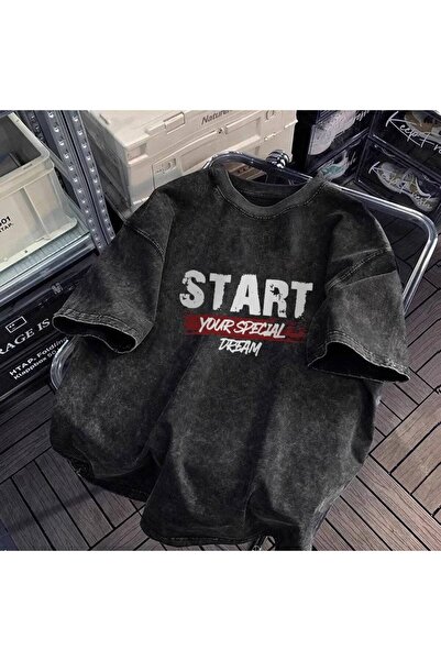 JANTIL MODA Vintage Washed Unisex Oversize T-Shirt – Street Fashion ⚡