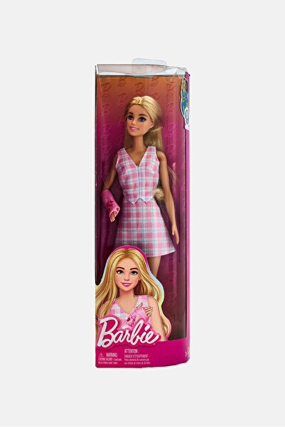Barbie Fashionistas Doll With Pink Arm Cast And Plaid Top And Skirt