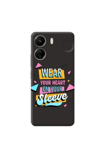 Other Xiaomi Redmi 13C Wear Your Heart Black Colored Silicone TPU Θήκη