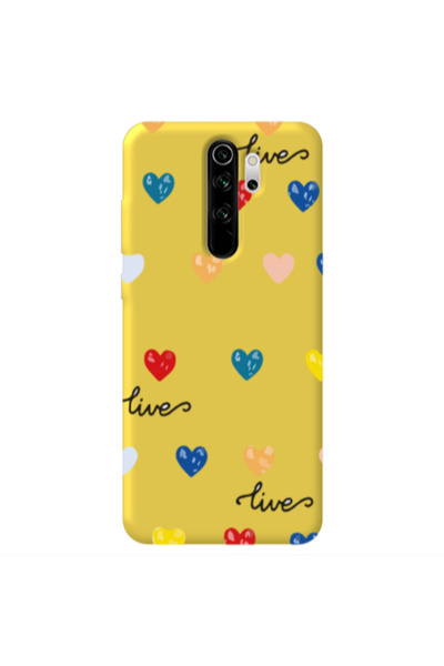 Other Xiaomi Redmi Note 8 Pro Heart Lives Yellow Colored Silicone TPU Θήκη