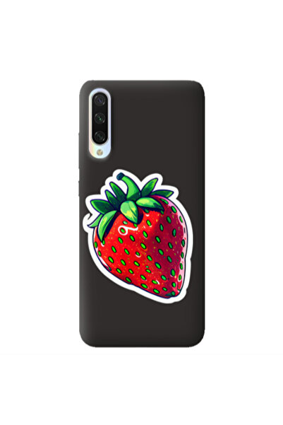 Other Xiaomi Mi 9 Lite strawberry Black Colored Silicone TPU Θήκη