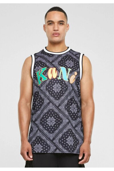 KARL KANI Maiou sport bărbați TESUT SIGNATURE PAISLEY, multicolor, mărimea S.