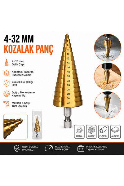 TITEX KADEMELİ MATKAP UCU 4-32 MM (KOZALAK PANÇ)