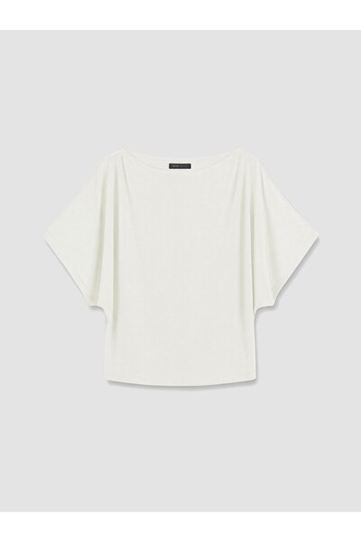 LC Waikiki Xside White Boat Neck Women's T-Shirt