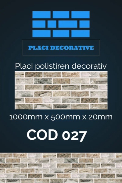 OEM Set de 12 panouri decorative (6mp) din polistiren cu model cărămidă