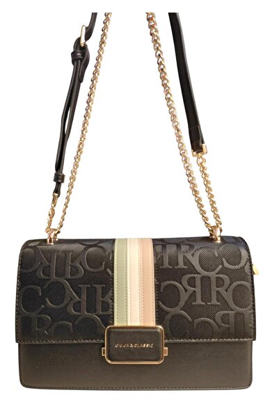 Guja C3029 Women's Imported Premium Monogram Patterned Chain Strap Shoulder Bag