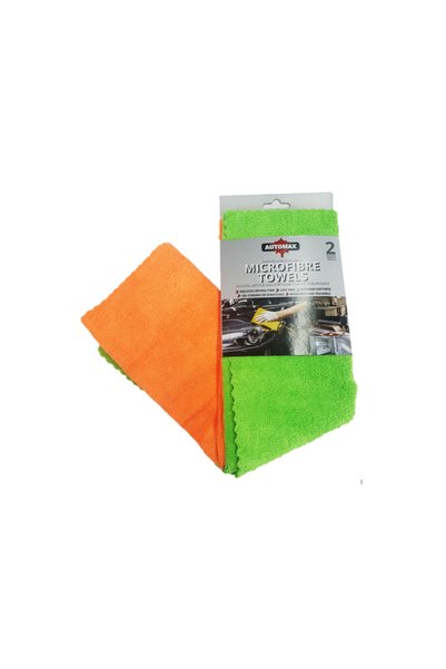 OEM Automax Πανιά Μικροϊνών Σετ 2 τεμ. 50 Χ 50εκ Πρασινο/Πορτοκαλί 300γρ