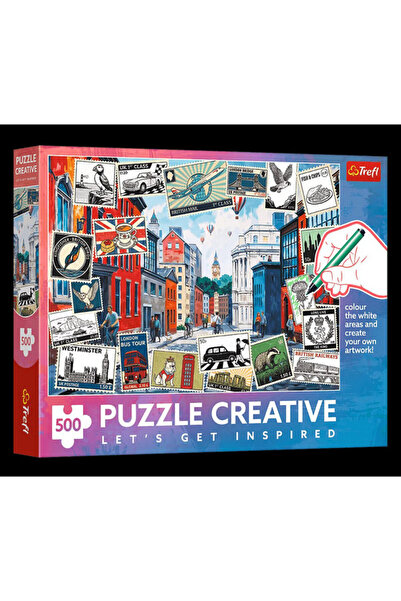 Trefl Puzzle 500 piese Creativ - Salutări din Londra (37563)