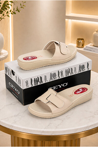 Ceyo Women's Hajj Umrah Slippers - Adjustable Velcro Orthopedic Comfortable S...