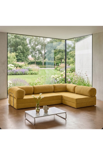 NESTİME Nestime® 300x200 cm Açık Köşe Modüler Sünger Koltuk Takımı 22 DNS ORG...