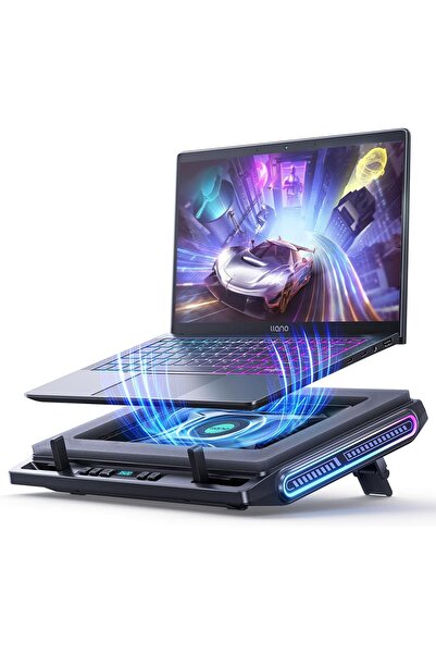 OEM Cooler pentru laptop Ilano V10 cu suport reglabil, RGB, ventilator turbo,...