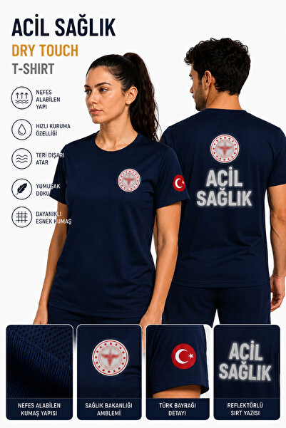 UMAY ÜNİFORMA 112 Acil Sağlık Tişörtü ATT Paramedik Dry Touch Penye Tişört Re...