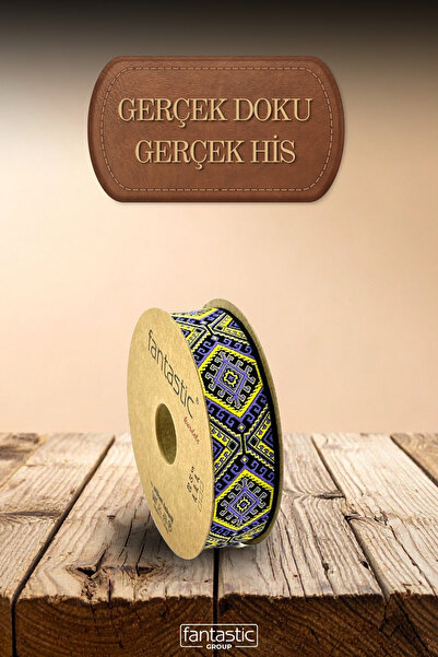 FANTASTIC Authentic Turkish Kilim Patterned Jacquard Woven Ribbon 25mm 10 Met...