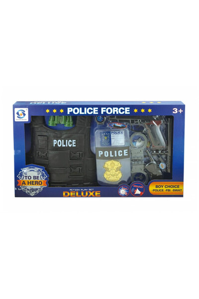 OEM Set de poliție Askato 11 piese – vestă, accesorii jucării