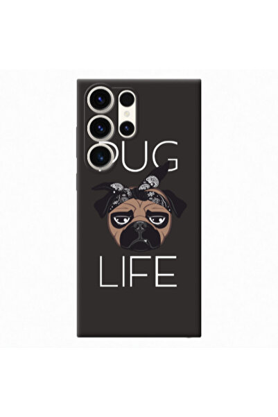 Other Samsung S23 Ultra Pug Life Black Colored Silicone TPU Θήκη