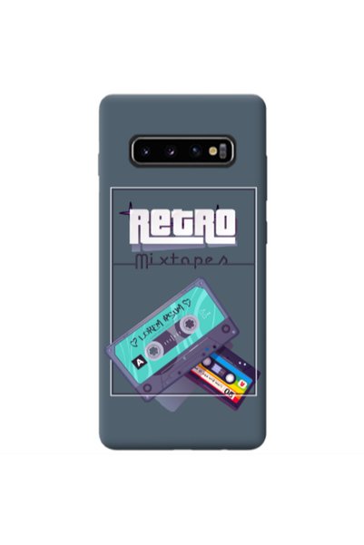 Other Samsung S10 Mixtapes Dark Grey Colored Silicone TPU Θήκη