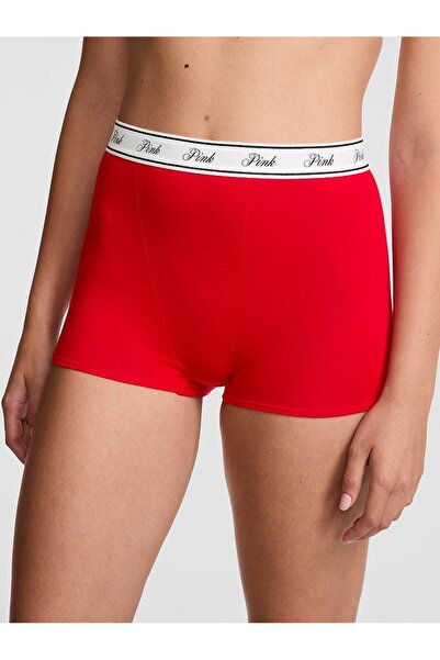 PINK Mikro Logolu Yüksek Bel Boyshort Külot