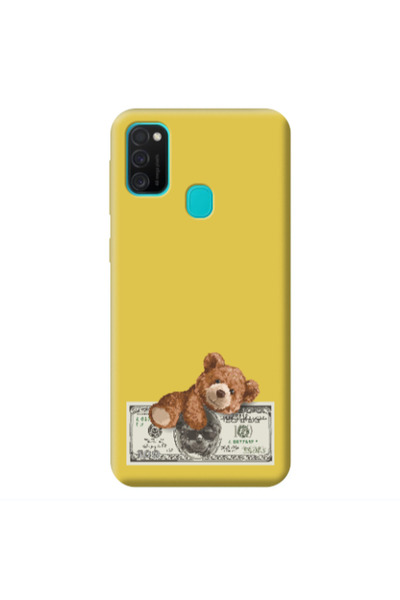 Other Samsung M21 Money Style Yellow Colored Silicone TPU Θήκη