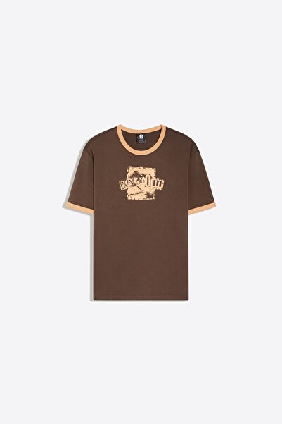 Bershka VOLCOM baskılı ringer t-shirt